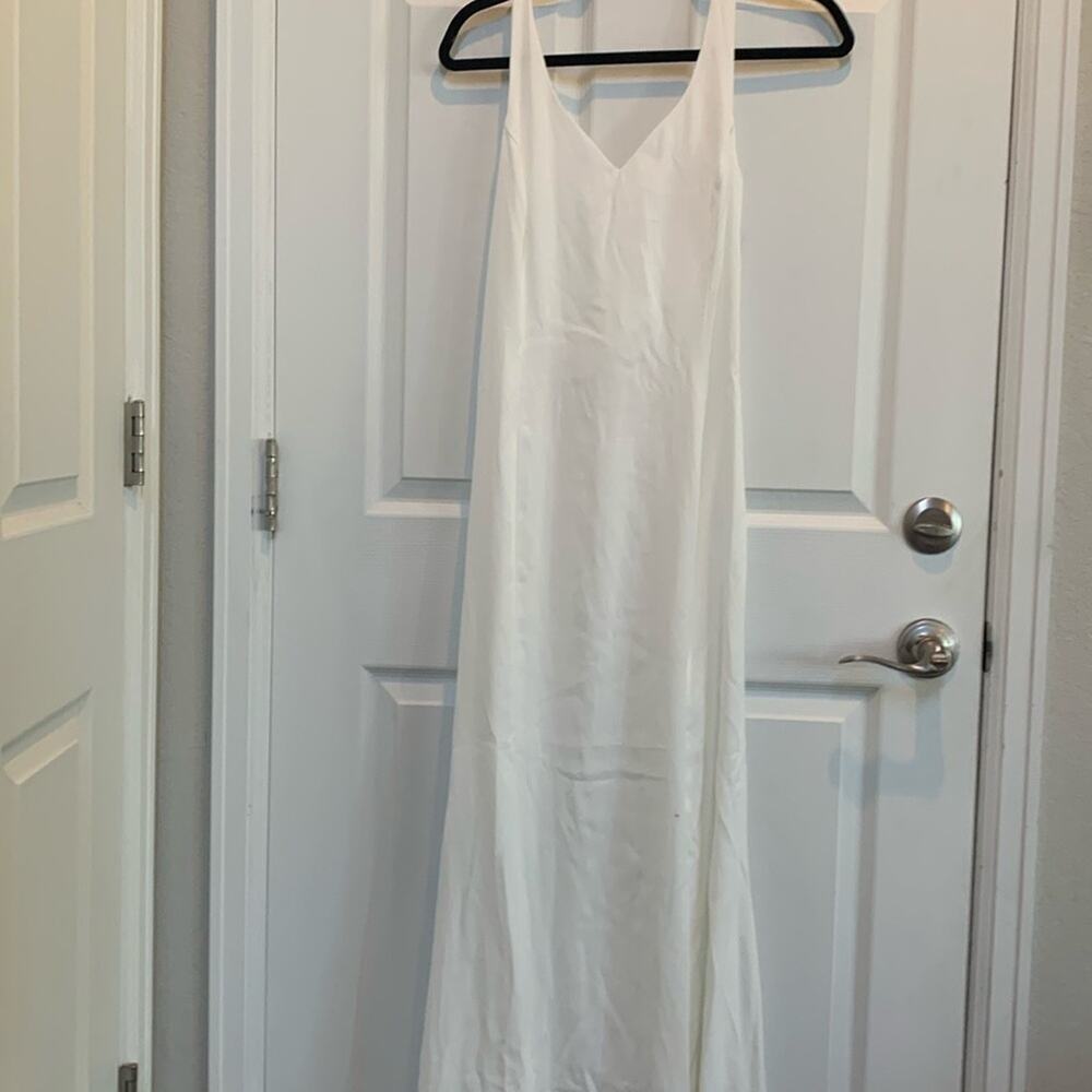 Lulus White Maxi Dress Sz L # 404 - Picture 5 of 9